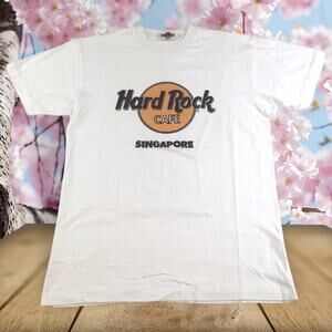 Hard Rock Cafe Singapore Classic Logo T-Shirt NWOT Vintage  Size Large